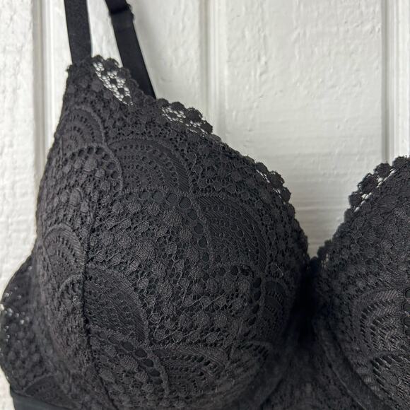 Victorias Secret Women Tshirt Push Up Full Coverage Underwire Bra Black Size 36C - Picture 3 of 7